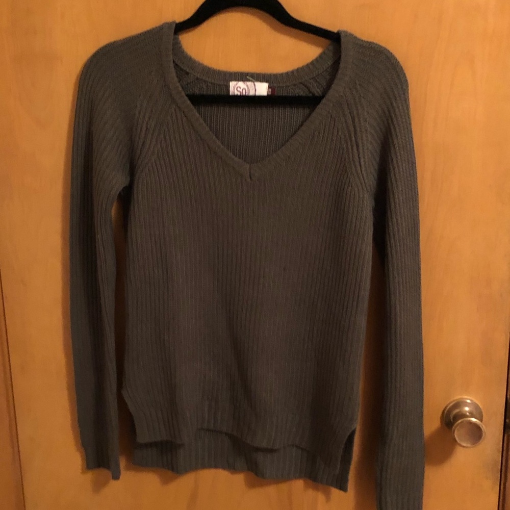 green sweater